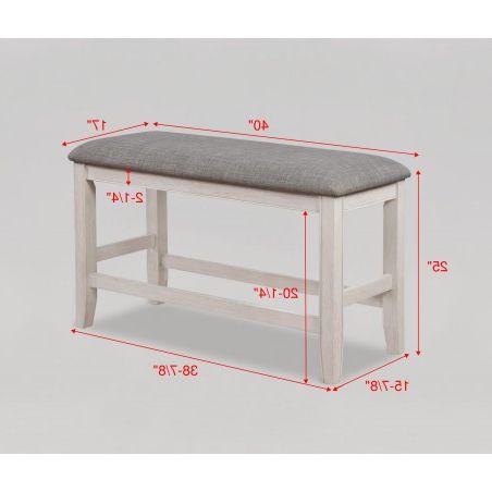 Fulton White Counter Height Bench – 2727wh – Luxx For Most Current Fulton Tv Stands (View 9 of 10)