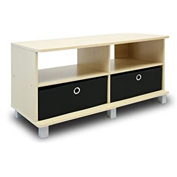 Furinno Jaya Large Tv Stands With Storage Bin Throughout Most Recently Released Amazon: Furinno 11156sbe/bk Entertainment Center W/2 (Photo 1 of 10)