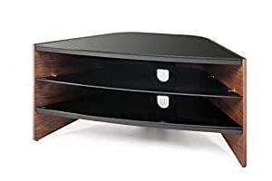 Glass Shelves Tv Stands For Most Current Amazon: Techlink Riva Corner Tv Stand With Curved (Photo 3 of 10)