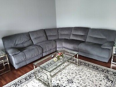 Gray 6 Piece Power Reclining Left Arm Facing Sectional With Regard To Newest Contempo Power Reclining Sofas (View 2 of 10)