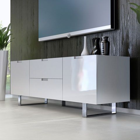 Hannu Tv Media Unit White Stands Pertaining To Most Current Eldridge Media Cabinet White (Photo 8 of 10)