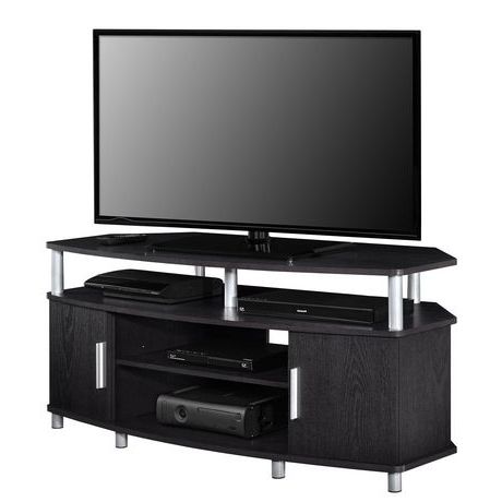 Hex Corner Tv Stands In Current Carson Corner Tv Stand For Tvs Up To 50", Black/cherry (Photo 5 of 10)