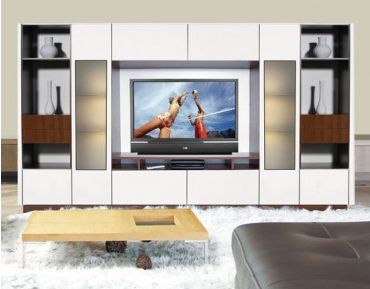 High Glass Modern Entertainment Tv Stands For Living Room Bedroom Regarding Popular Entertainment Centers, Victor Wall Unit Icon Furniture (View 9 of 10)