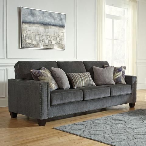 Featured Photo of 10 Photos 2pc Polyfiber Sectional Sofas with Nailhead Trims Gray