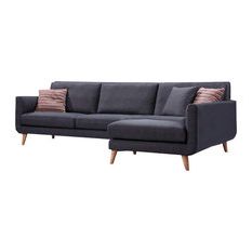 Houzz For Most Up To Date Florence Mid Century Modern Velvet Left Sectional Sofas (Photo 1 of 10)