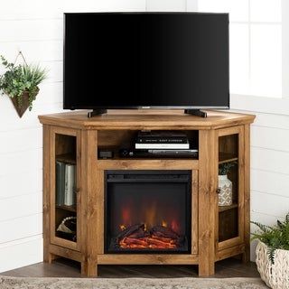 Jackson Corner Tv Stands Within Widely Used Jackson Black Wood Grain Tv Stand And Fireplace (80 Inches (View 6 of 10)