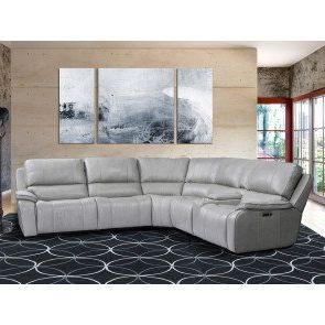 Jayceon Steel Small Left Chaise Sectional Signature Design Pertaining To Widely Used Contempo Power Reclining Sofas (View 1 of 10)