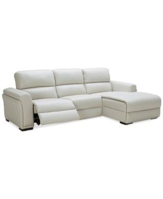Jessi 3 Pc Leather Sectional Sofa With Chaise And 1 Power Regarding Most Popular 3pc Miles Leather Sectional Sofas With Chaise (View 10 of 10)