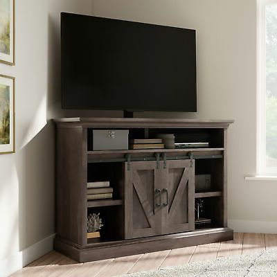Lansing Tv Stands For Tvs Up To 55" With Current Whalen Allston Barn Door Corner Tv Stand For 55" Tvs (View 2 of 10)