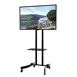 Latest Amazon: Deal Expires 4 15 17 Kriëger Kmc370 Mobile Tv Pertaining To Easyfashion Adjustable Rolling Tv Stands For Flat Panel Tvs (View 3 of 10)