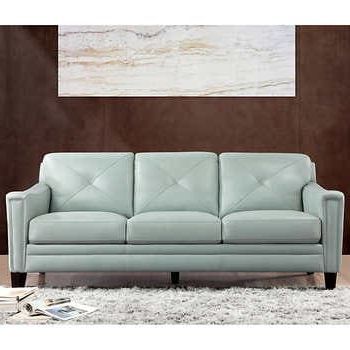 Latest Bloutop Upholstered Sectional Sofas Intended For Costco Atmore Top Grain Leather Sofa (Photo 10 of 10)