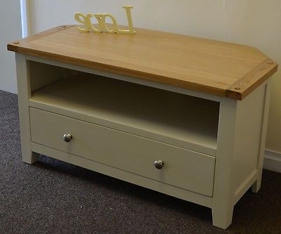 Latest Compton Ivory Corner Tv Stands With Regard To Dorset Oak Corner Tv Unit Solid Cabinet Pine In Painted (View 2 of 10)