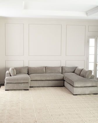 Latest Hannah Left Sectional Sofas Inside Old Hickory Tannery Mitchell Upholstered Sectional Sofa (View 7 of 10)