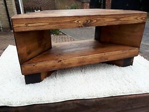 Latest Panama Tv Stands Pertaining To Corner Rustic Pine Tv Unit Solid Chunky Wood Stand/cabinet (View 4 of 10)