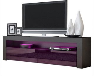 Latest Tabletop Tv Stands Base With Black Metal Tv Mount Inside Tv Stand Milano Classic Black Body Modern 65" Tv Stand Led (View 6 of 10)