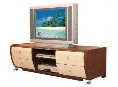 Latest Tv Stands With Drawer And Cabinets Within Two Tone Contemporary Tv Stand With Drawers (View 6 of 10)