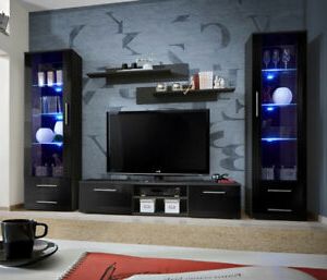 Modern Black Tabletop Tv Stands Pertaining To Trendy Telia 6 – Black Living Room Furniture / Entertainment (View 10 of 10)