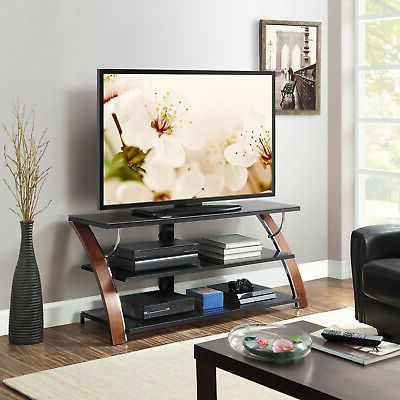 Modern Black Universal Tabletop Tv Stands Regarding Well Liked Tv Stands Entertainment Unit Furniture Wooden/metal Glass (View 4 of 10)
