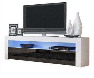 Modern Black Universal Tabletop Tv Stands With Regard To Most Current Tv Stand Milano Classic White Body Modern 65" Tv Stand Led (Photo 10 of 10)