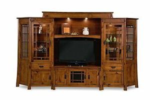 Most Current Tasi Traditional Windowpane Corner Tv Stands Pertaining To Amish Modesto Tv Entertainment Center Wall Unit Rustic (Photo 1 of 10)