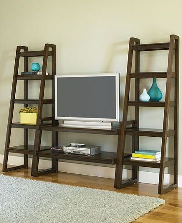 Most Popular Horizontal Or Vertical Storage Shelf Tv Stands Pertaining To Ladder Etagere (View 5 of 10)
