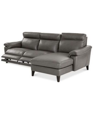 Most Popular Leather Sectional Sofa With Chaise Furniture Pirello Ii 3 Within 3pc Miles Leather Sectional Sofas With Chaise (View 3 of 10)