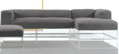 Most Recently Released Black Fabric Modern Sectional Sofa W/high Polished Metal Frame With Regard To Wynne Contemporary Sectional Sofas Black (View 5 of 10)