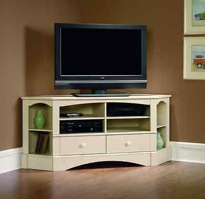 Most Recently Released White Corner Tv Stand Entertainment Center Cabinet Media Regarding Hannu Tv Media Unit White Stands (View 7 of 10)