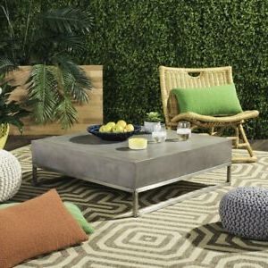 Most Up To Date Eartha Indoor/outdoor Modern Concrete 11.42 Inch H Coffee With Calvin Concrete Gray Sofas (Photo 10 of 10)