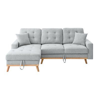 Most Up To Date Twin Nancy Sectional Sofa Beds With Storage With Latitude Run® Fairbank 91" Wide Square Arm Sleeper Sofa (Photo 10 of 10)