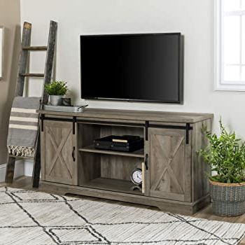 Newest Amazon: Better Homes And Gardens Modern Farmhouse Tv In Modern Sliding Door Tv Stands (Photo 7 of 10)