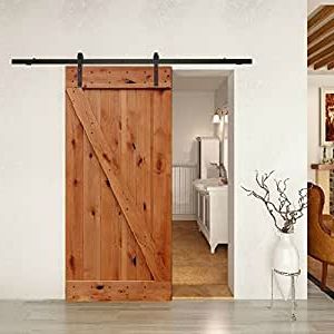 Newest Barn Door Kit Complete W/knotty Alder Door And Hardware Intended For Dark Brown Tv Cabinets With 2 Sliding Doors And Drawer (Photo 7 of 10)