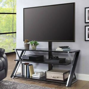 Newest Glass Tv Stands For Tvs Up To 70" In Flat Screen Tv Stand 70" Metal Glass 3 In 1 Entertainment (View 5 of 10)