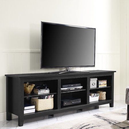 Newest Glass Tv Stands For Tvs Up To 70" In Walker Edison Wood Tv Media Storage Stand For Tvs Up To  (View 1 of 10)