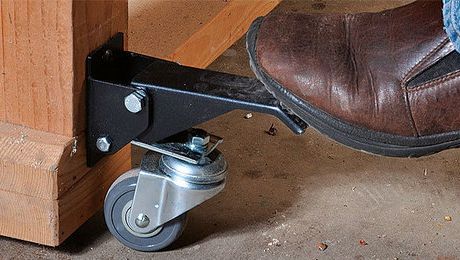 Newest Mobile Tv Stands With Lockable Wheels For Corner Inside Rockler  Workbench Caster Kit – Finewoodworking (View 5 of 10)