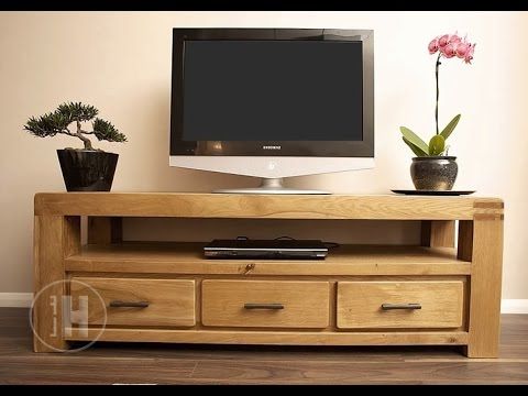 Oak Tv Units And Media Cabinets – Youtube With Regard To Current Bromley Extra Wide Oak Tv Stands (Photo 9 of 10)