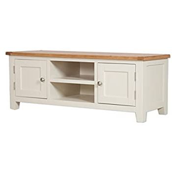 Penelope Dove Grey Tv Stands Throughout Well Known Classically Modern Dorset French Ivory / Cream Painted Oak (Photo 2 of 10)