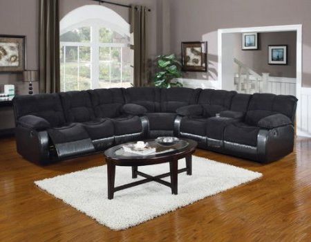 Popular Microfiber And Leather Sectional Sleeper Sofa With Chaise For Celine Sectional Futon Sofas With Storage Reclining Couch (View 6 of 10)