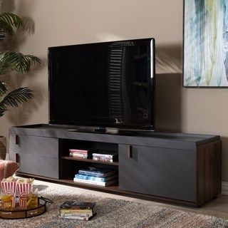 Popular Shop Rustic 82 Inch Tv Stand Media Console – Free Shipping Regarding Modern Black Floor Glass Tv Stands For Tvs Up To 70 Inch (Photo 1 of 10)