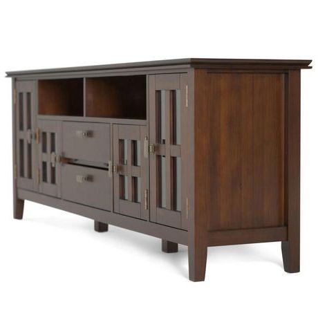 Popular Stratford Solid Wood 72 Inch Wide Contemporary Tv Media For Greenwich Wide Tv Stands (View 10 of 10)