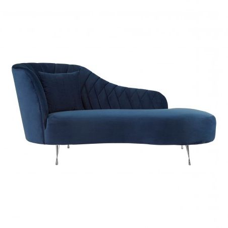 Recent Dulce Mid Century Chaise Sofas Dark Blue Throughout Mid Century Style Light Grey 2 Seater Sofa (View 4 of 10)