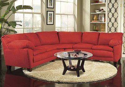 Red Sofas Throughout Widely Used Red Micro Suede Casual Sectional Sofa W/super Soft Arm Pillows (Photo 1 of 10)