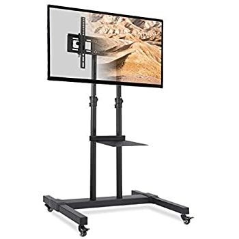 Featured Photo of 10 Collection of Rolling Tv Cart Mobile Tv Stands with Lockable Wheels