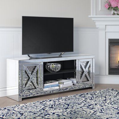 Rosdorf Park Aaru Tv Stand For Tv Up To 50" With Optional Regarding 2017 Fitzgerald Mirrored Tv Stands (Photo 4 of 10)
