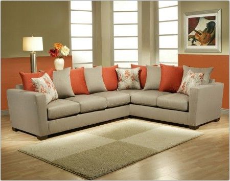 Sectional Sofa Multi Throw Pillows Back In Dolphin Tan In Fashionable Lyvia Pillowback Sofa Sectional Sofas (Photo 7 of 10)