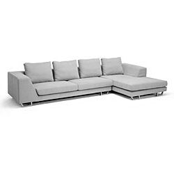 Sectional Sofas In Gray Regarding Fashionable Metropolitan Large Grey Sectional Sofa With Chaise – Free (View 10 of 10)
