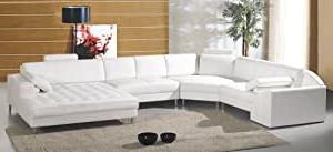 Sectional Sofas In White With Regard To Best And Newest Amazon: Modern White Leather Sectional Sofa: Furniture (Photo 6 of 10)