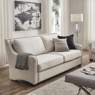 Shop Camden Beige Linen Sofa – Overstock – 8214361 Pertaining To Newest Artisan Beige Sofas (View 7 of 10)
