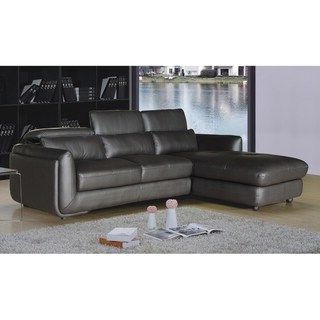 Shop Larry Dark Brown Sectional Sofa/ Chaise Set Pertaining To Most Up To Date Florence Mid Century Modern Right Sectional Sofas Cognac Tan (View 9 of 10)