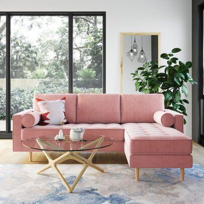 Sofa & Chaise Sectional Sofas For Your Signature Style Regarding Most Recent Florence Mid Century Modern Velvet Right Sectional Sofas (View 9 of 10)